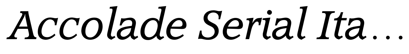 Accolade Serial Italic